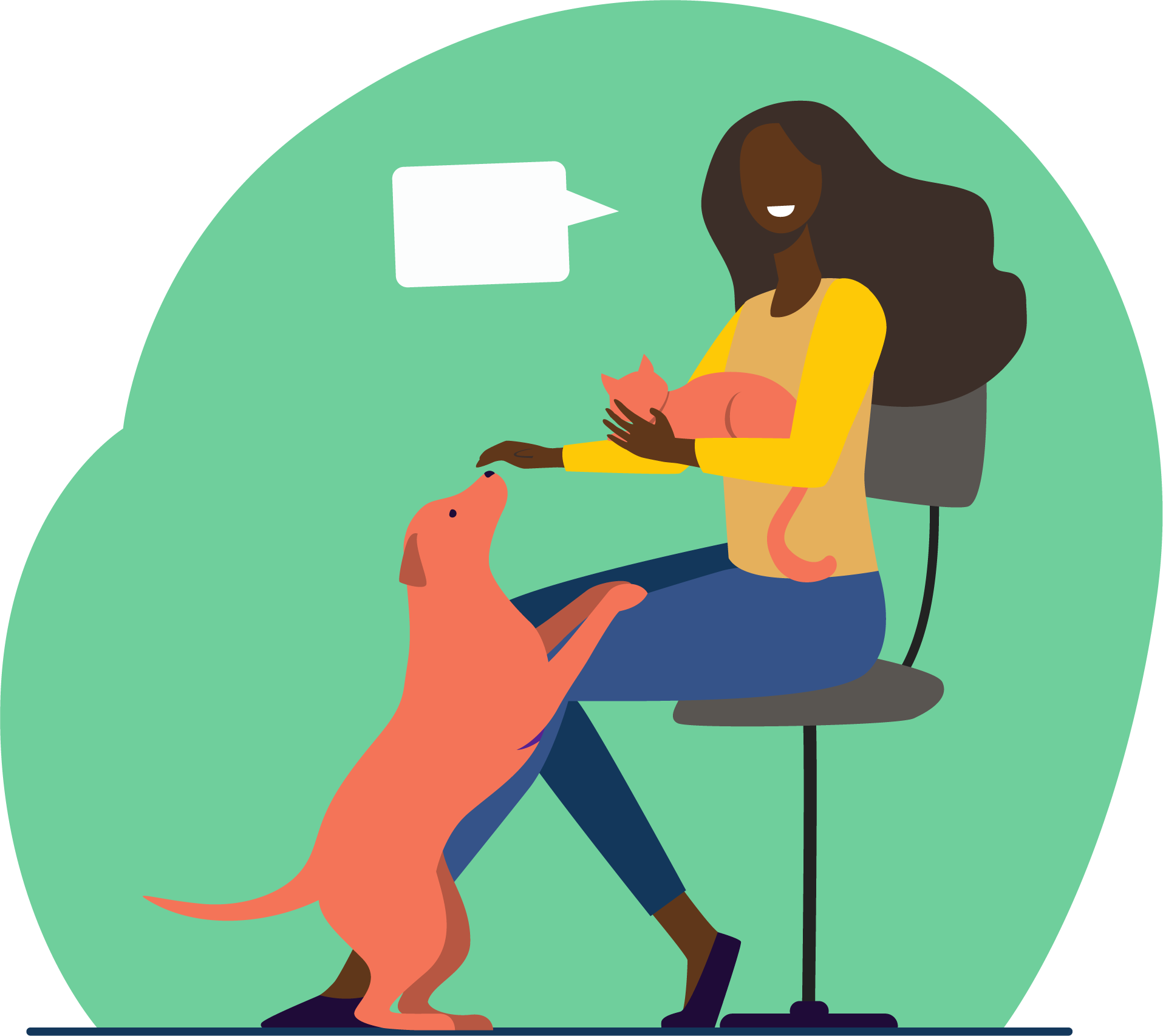 Web_Climate_Pets_Cheerful-woman-sitting-and-playing-with-pets